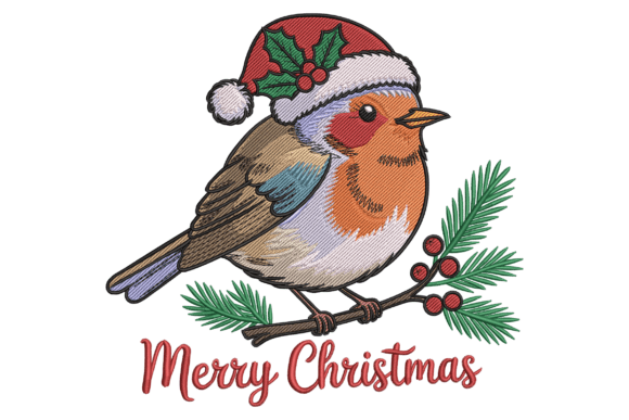 Bird with Santa Hat