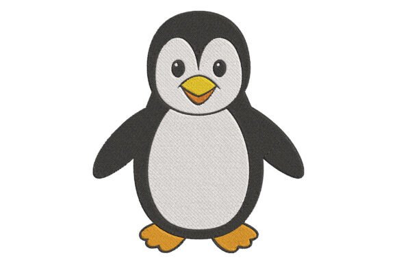 Cute Penguin Embroidery Design