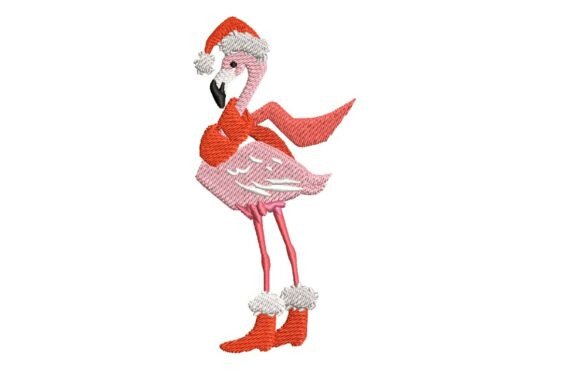 Winter Christmas Flamingo Bird